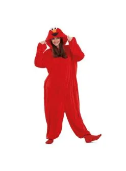 Elmo Sesamstraße Onesie Kostüm Basic Für Erwachsene
