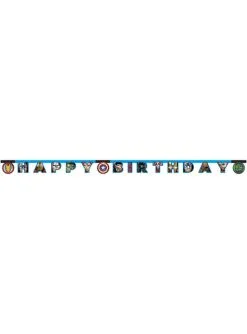 "Happy Birthday" Avengers Girlande